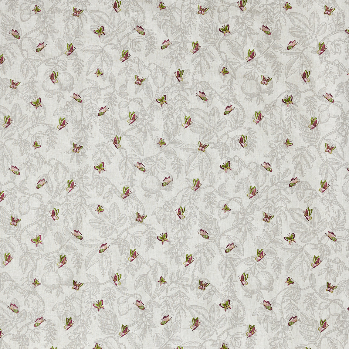 Prestigious Textiles Melati Embroidered Fabric Lotus