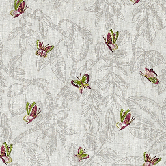 Prestigious Textiles Melati Embroidered Fabric Lotus