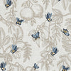 Prestigious Textiles Melati Embroidered Fabric Cobalt