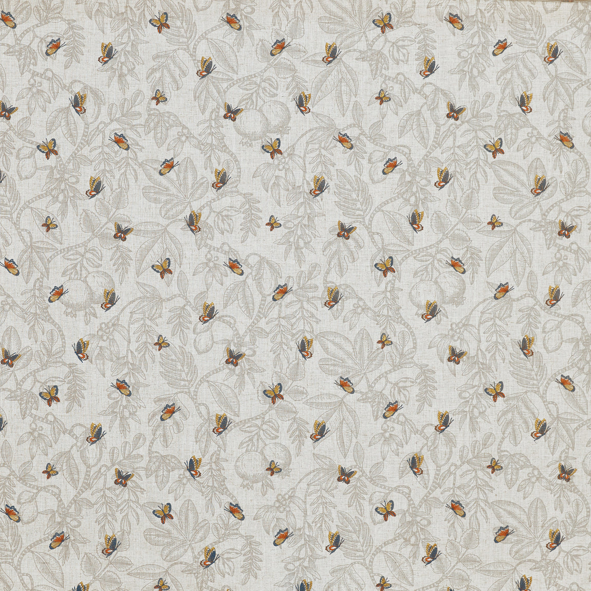 Prestigious Textiles Melati Embroidered Fabric Slate