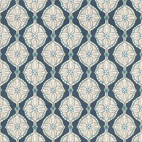 Prestigious Textiles Kemela Printed Fabric Cobalt