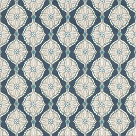 Prestigious Textiles Kemela Printed Fabric Cobalt
