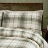 Catherine Lansfield Brushed Troon Check Duvet Cover Bedding Set Green