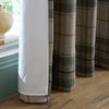 Catherine Lansfield Brushed Woven Glencoe Check Ready Made Eyelet Curtains Green