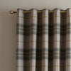 Catherine Lansfield Brushed Woven Glencoe Check 46 x 84 Ready Made Eyelet Door Curtain Green