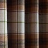 Catherine Lansfield Brushed Woven Glencoe Check Ready Made Eyelet Curtains Terracotta