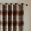 Catherine Lansfield Brushed Woven Glencoe Check 46 x 84 Ready Made Eyelet Door Curtain Terracotta