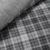 Catherine Lansfield Cosy Sherpa Check Duvet Cover Bedding Set Grey