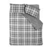 Catherine Lansfield Cosy Sherpa Check Duvet Cover Bedding Set Grey