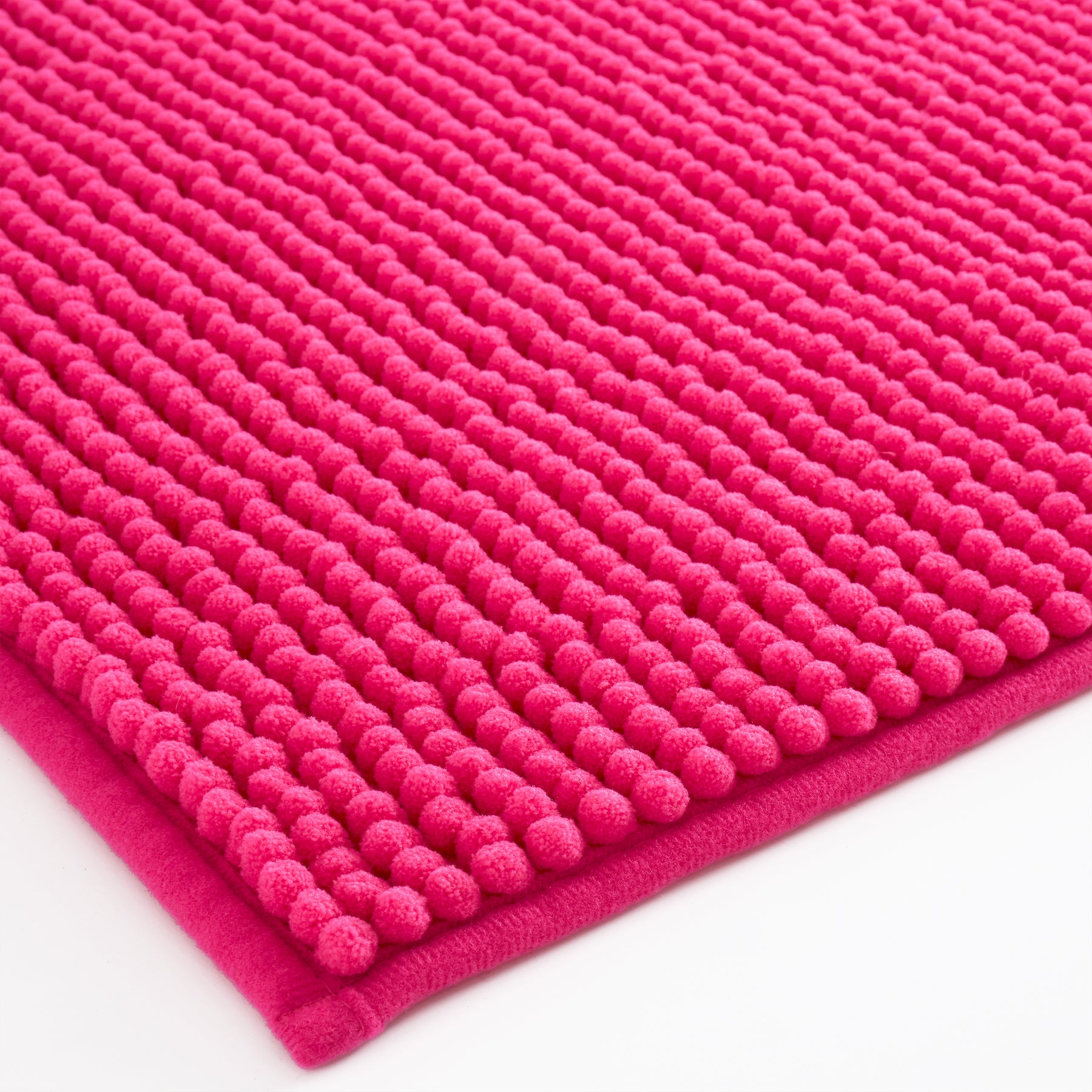 Catherine Lansfield Bobble 50cm x 80cm Bath Mat Hot Pink