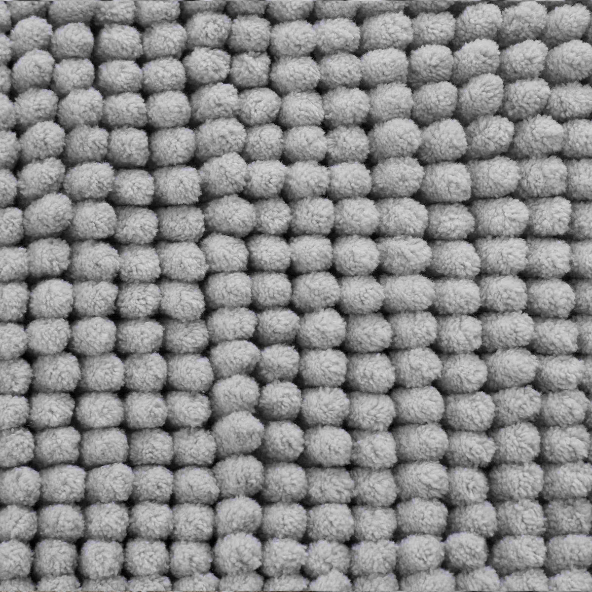Catherine Lansfield Bobble 50cm x 120cm Runner Bath Mat Silver