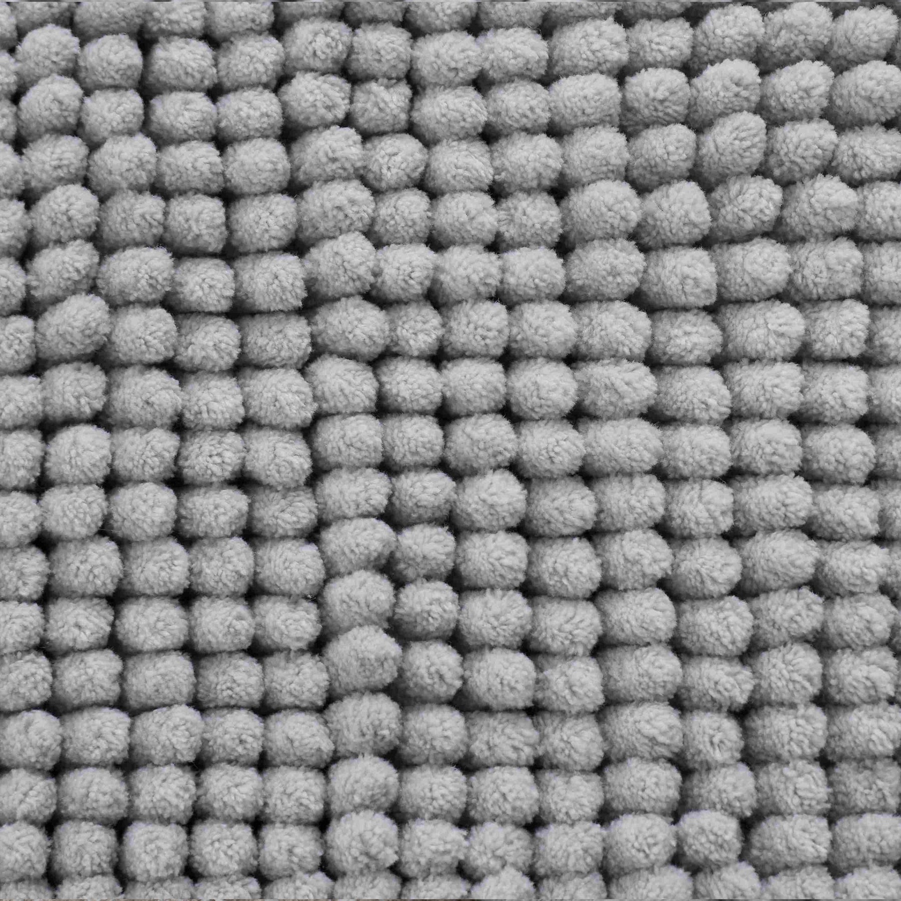 Catherine Lansfield Bobble 50cm x 120cm Runner Bath Mat Silver