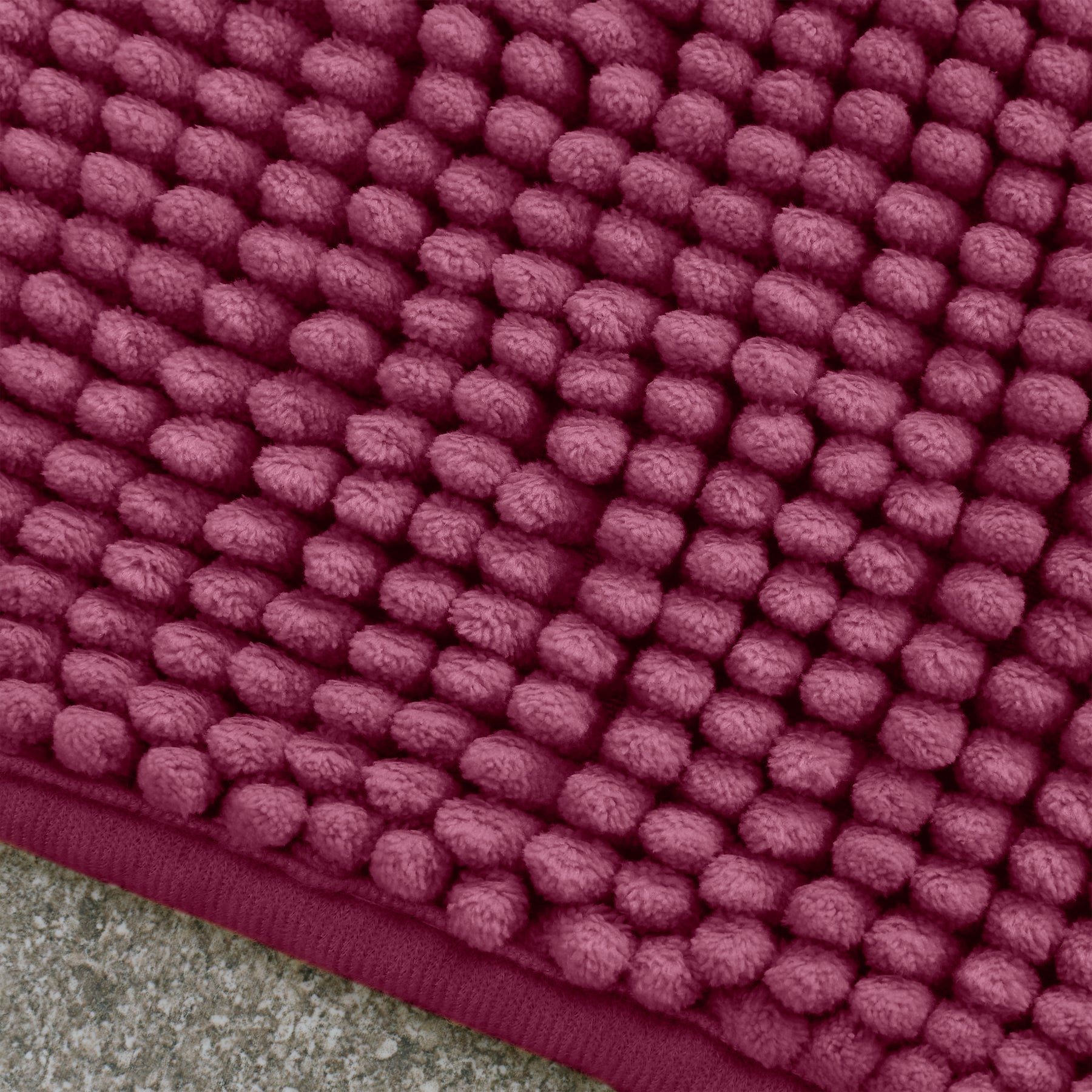 Catherine Lansfield Bobble 50cm x 80cm Bath Mat Raspberry