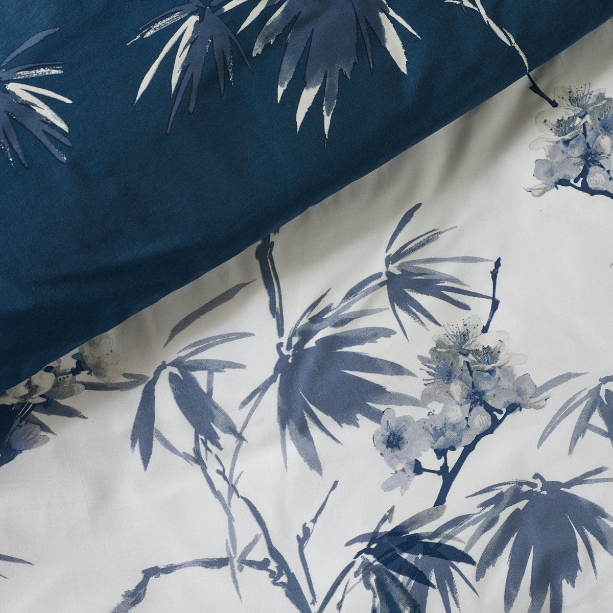 Catherine Lansfield Kyoto Floral Duvet Cover Bedding Set Blue