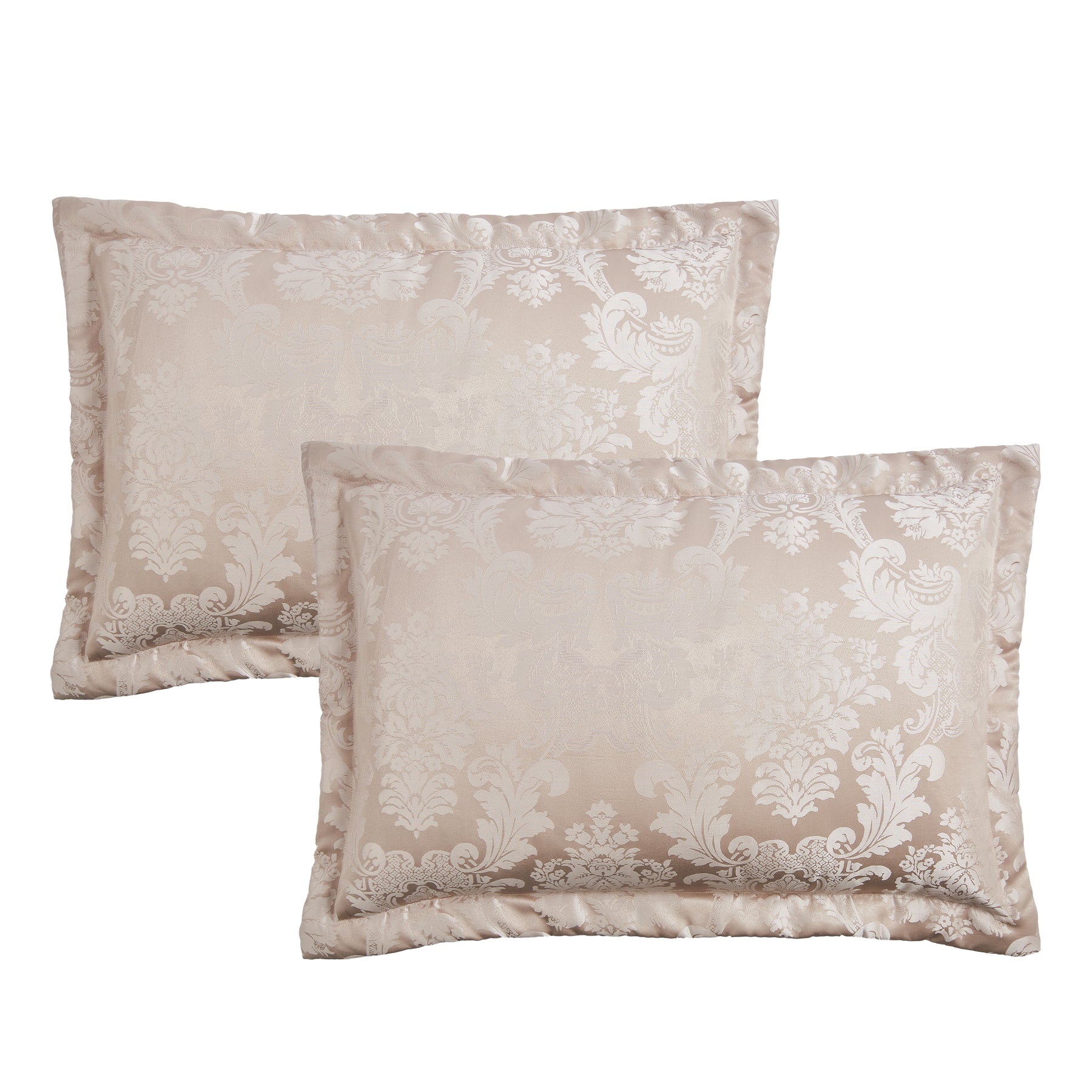 Catherine Lansfield Damask Jacquard Pair Pillow Protectors Champagne