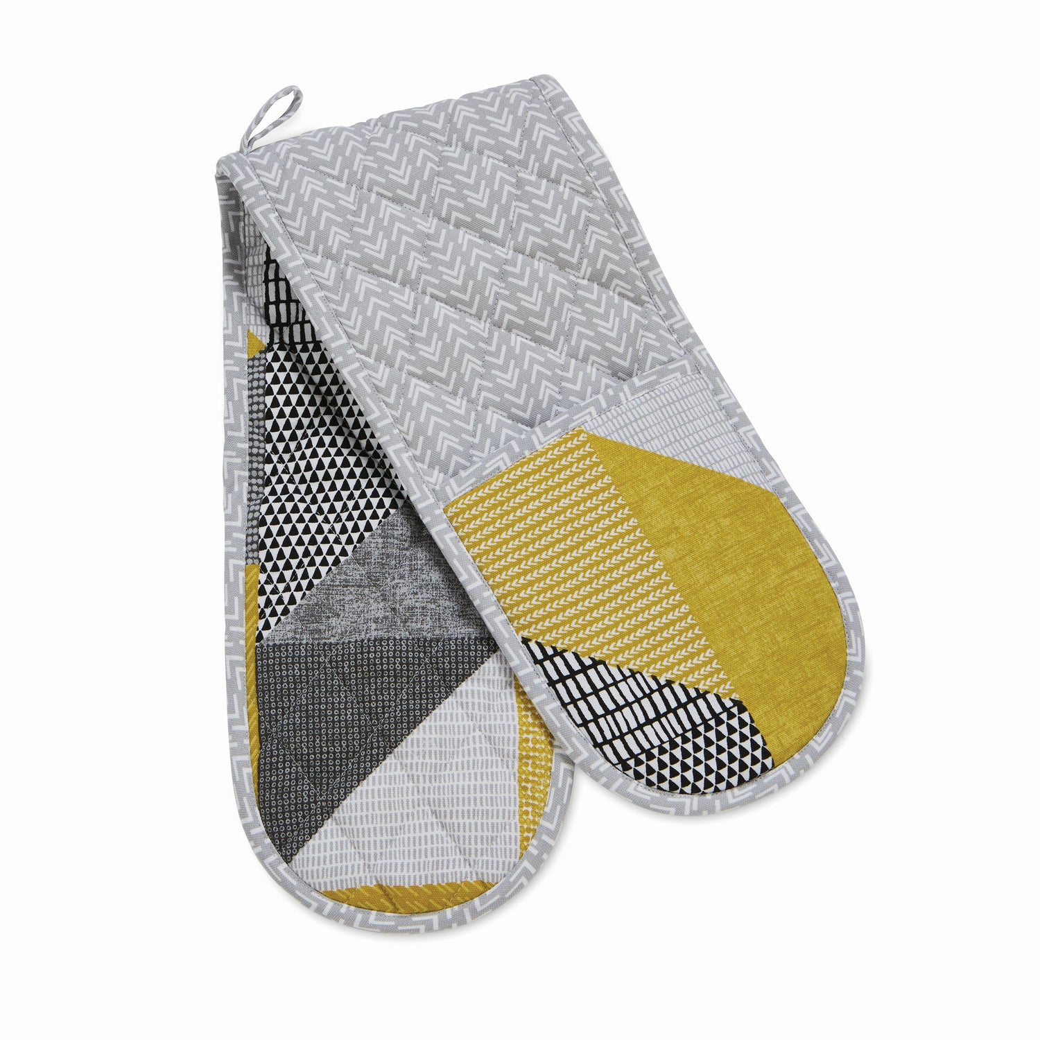 Catherine Lansfield Larsson Geo Oven Glove Ochre
