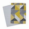 Catherine Lansfield Larsson Geo Two x Tea Towels Ochre