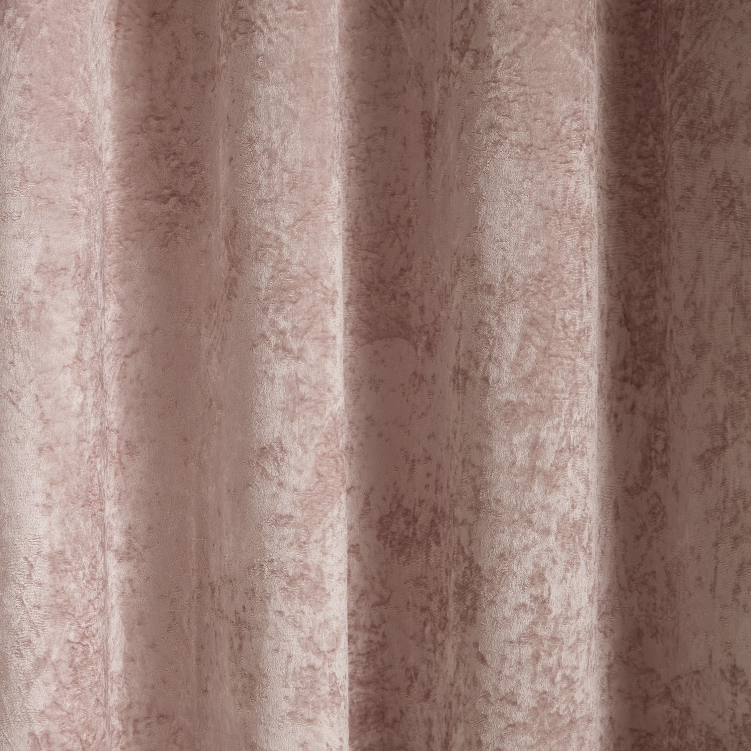 Catherine Lansfield Crushed Velvet Ready Made Eyelet Curtains Blush