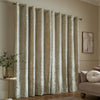 Catherine Lansfield Crushed Velvet Ready Made Eyelet Curtains Natural