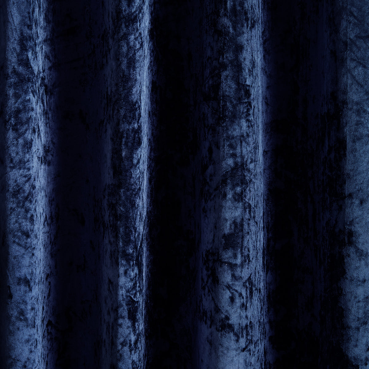 Catherine Lansfield Crushed Velvet Ready Made Eyelet Curtains Navy