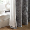 Catherine Lansfield Crushed Velvet Ready Made Eyelet Curtains Silver