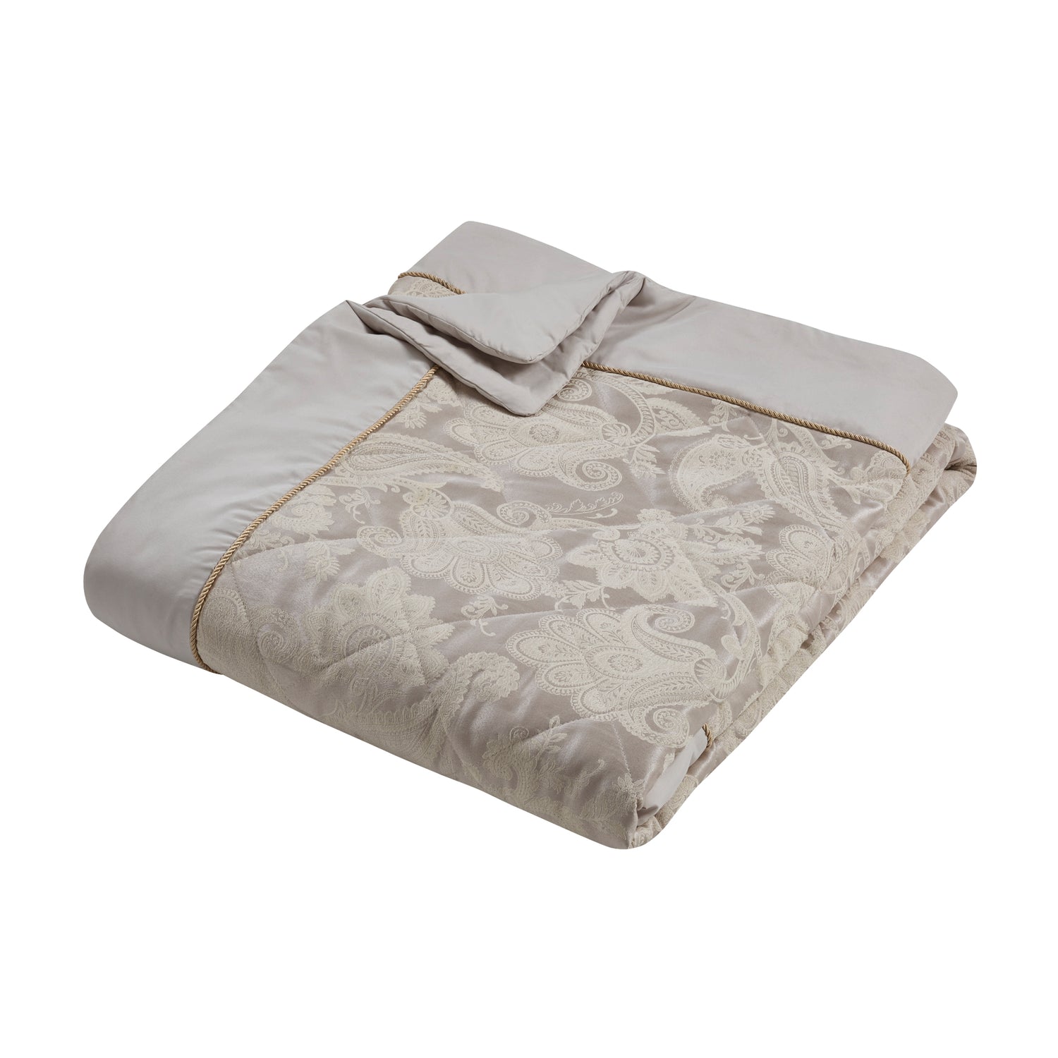 Catherine Lansfield Opulent Jacquard 240cm x 260cm Bedspread Champagne