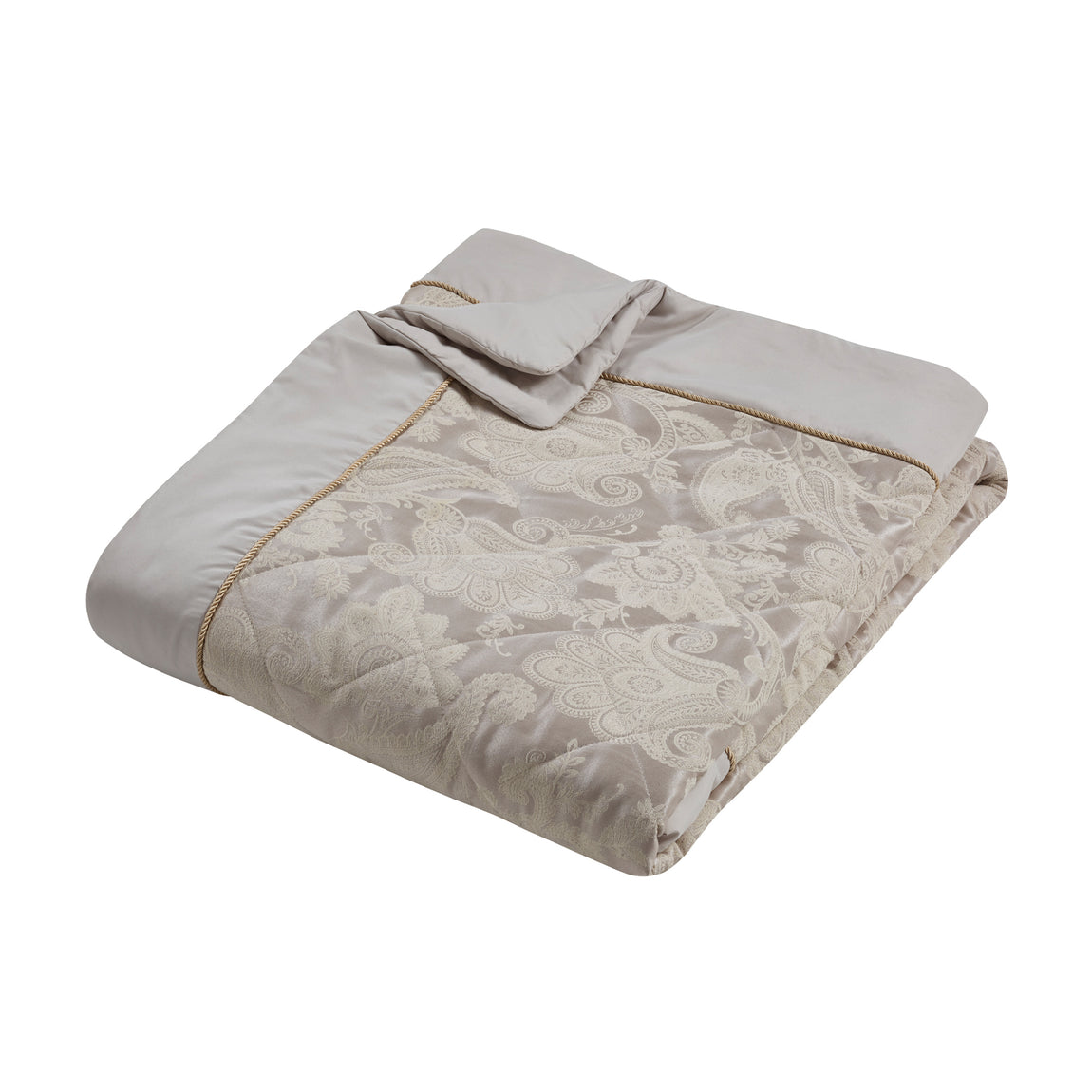 Catherine Lansfield Opulent Jacquard 240cm x 260cm Bedspread Champagne
