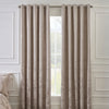 Catherine Lansfield Opulent Jacquard Ready Made Eyelet Curtains 66 x 90 Champagne