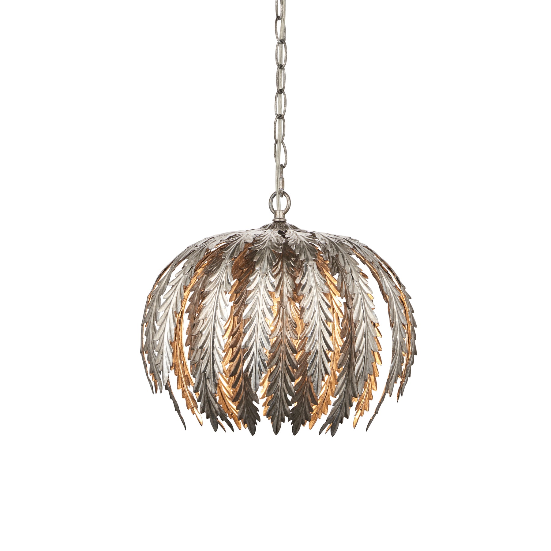 Delphine Pendant Light Silver Leaf