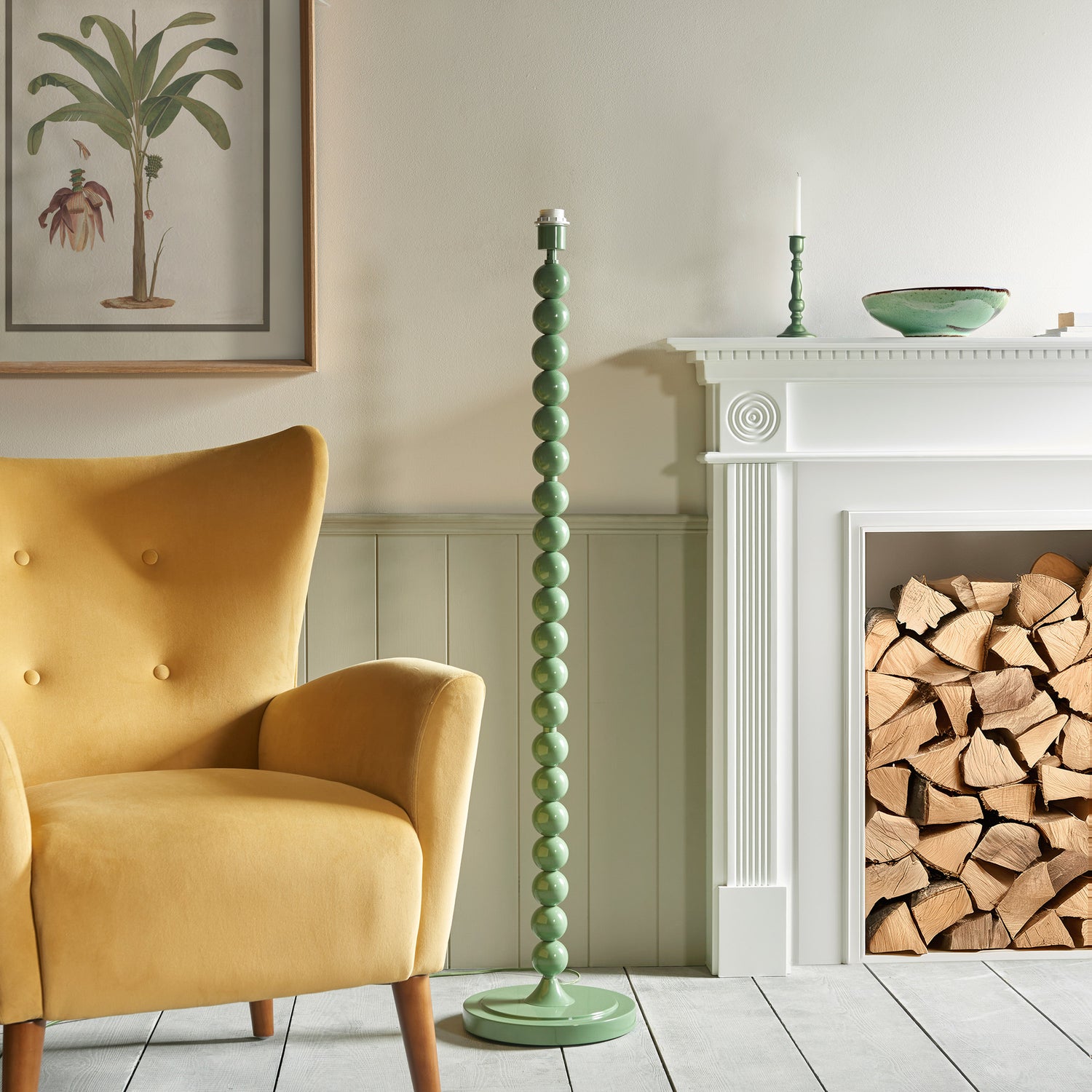 Higgledy 132cm Base Only Floor Lamp Gloss Cotswold Green