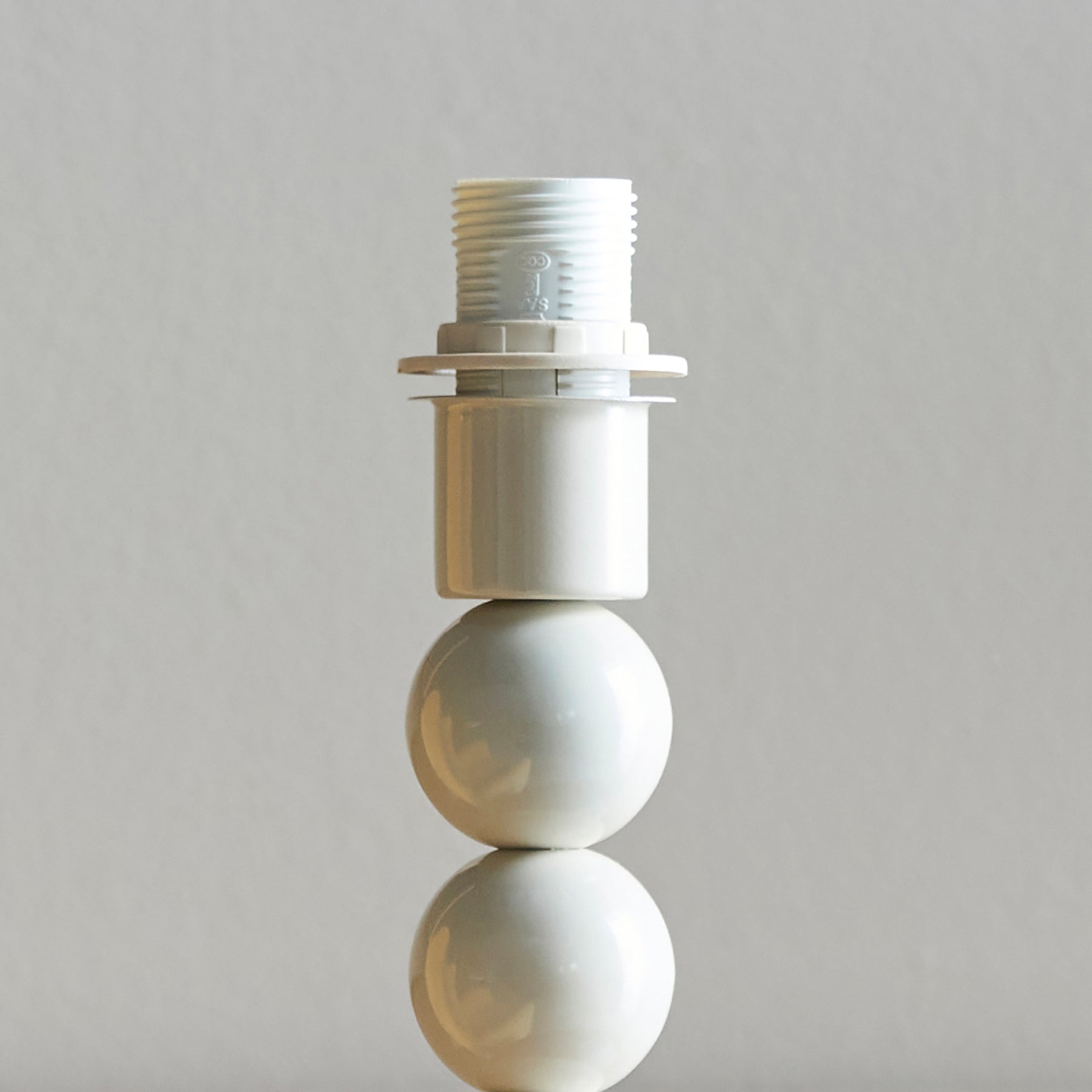 Higgledy 36cm Base Only Table Lamp Gloss Almond White