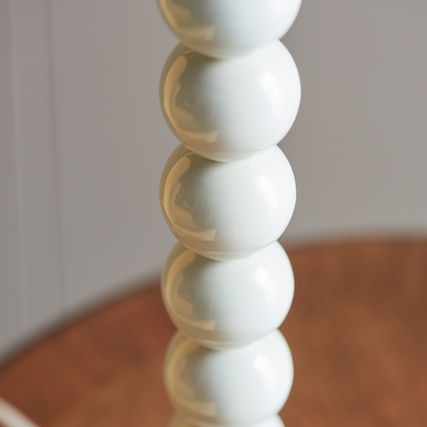 Higgledy 36cm Base Only Table Lamp Gloss Almond White