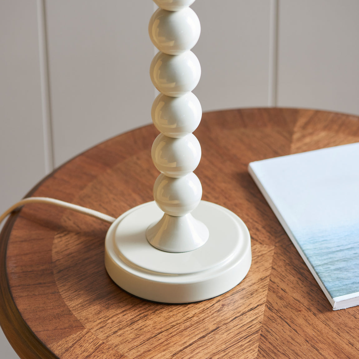 Higgledy 36cm Base Only Table Lamp Gloss Almond White