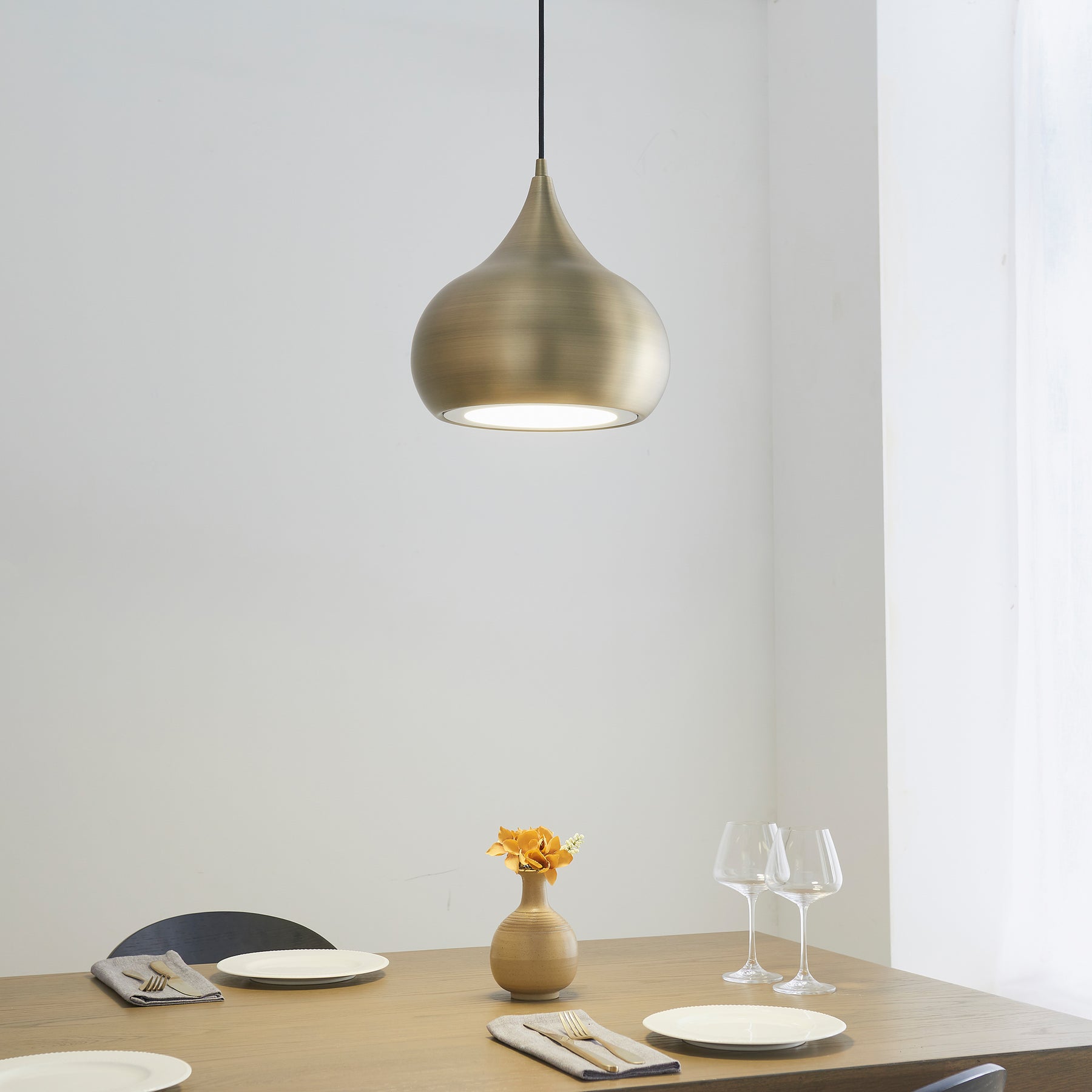 Brosnan Pendant Light Antique Brass