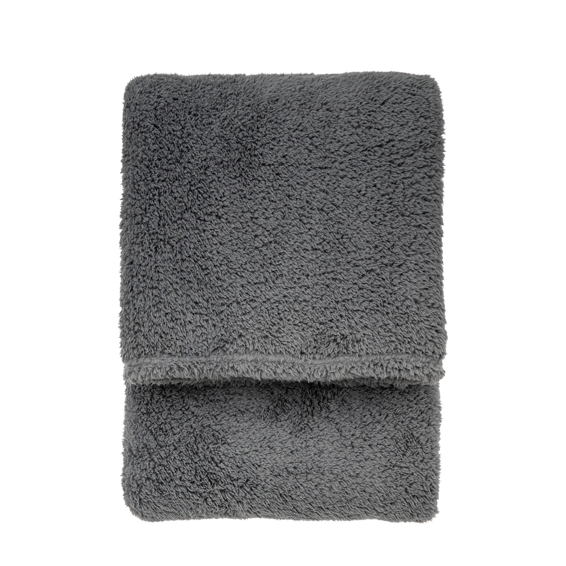 Teddy 130cm x 180cm Fleece Throw Charcoal