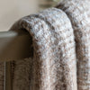 Woven Faux Mohair 130cm x 160cm Reversible Sherpa Throw Natural