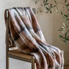 Check 130cm x 160cm Faux Mohair Sherpa Reverse Throw Natural