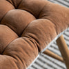 Cotton 43cm x 43cm Velvet Seatpad Tan