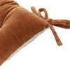 Cotton 43cm x 43cm Velvet Seatpad Tan
