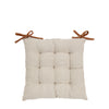 Cotton 43cm x 43cm Velvet Seatpad Tan
