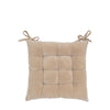 Cotton 43cm x 43cm Velvet Seatpad Natural