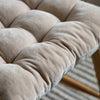 Cotton 43cm x 43cm Velvet Seatpad Natural