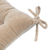 Cotton 43cm x 43cm Velvet Seatpad Natural
