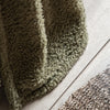 Teddy 130cm x 180cm Fleece Throw Olive