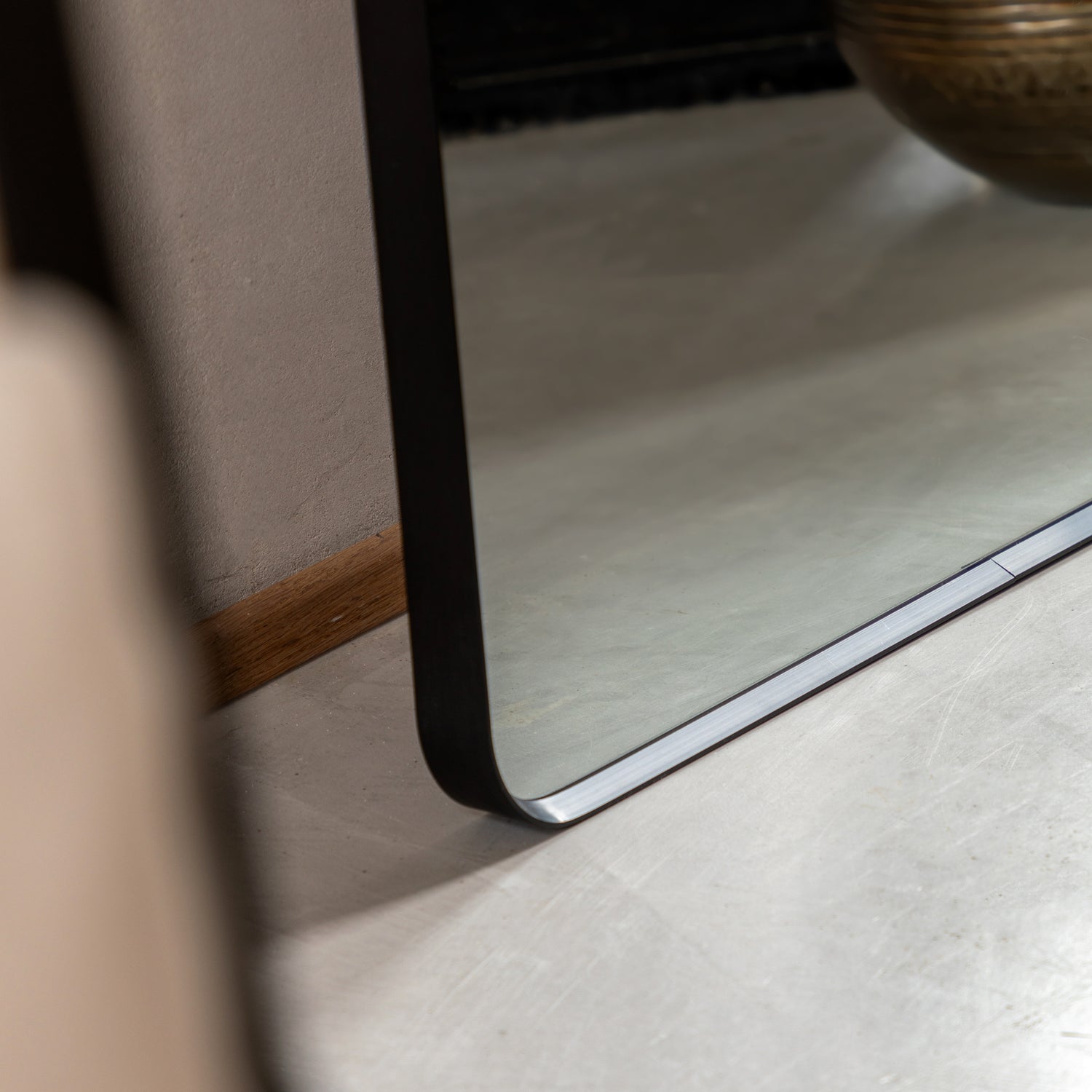 Holworth 70cm x170cm Leaner Mirror Black