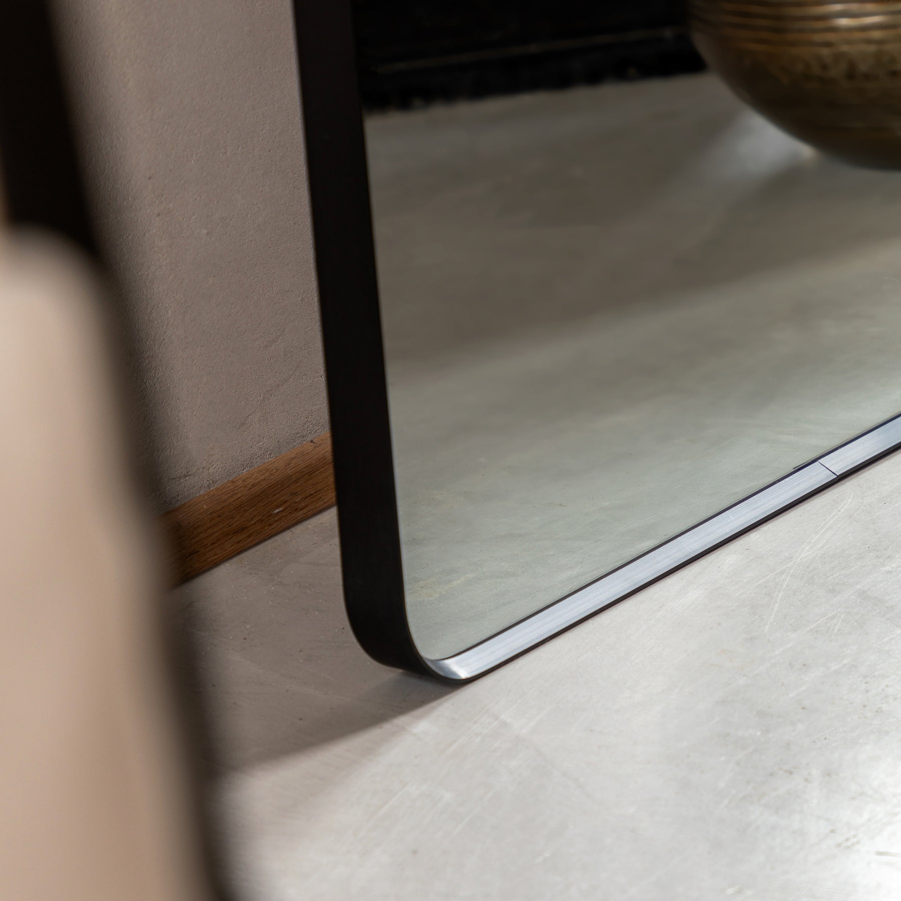 Holworth 70cm x170cm Leaner Mirror Black