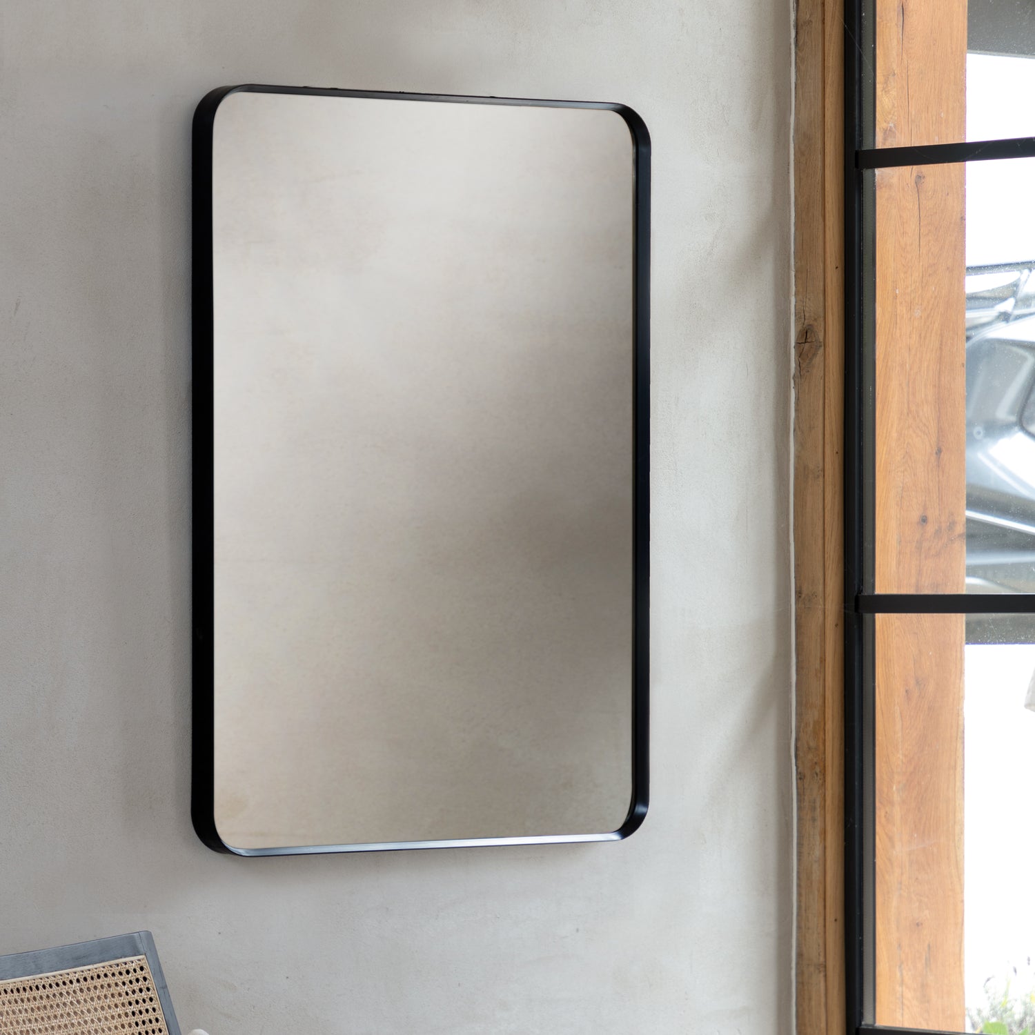 Holworth 60cm x 90cm Rectangle Mirror Black