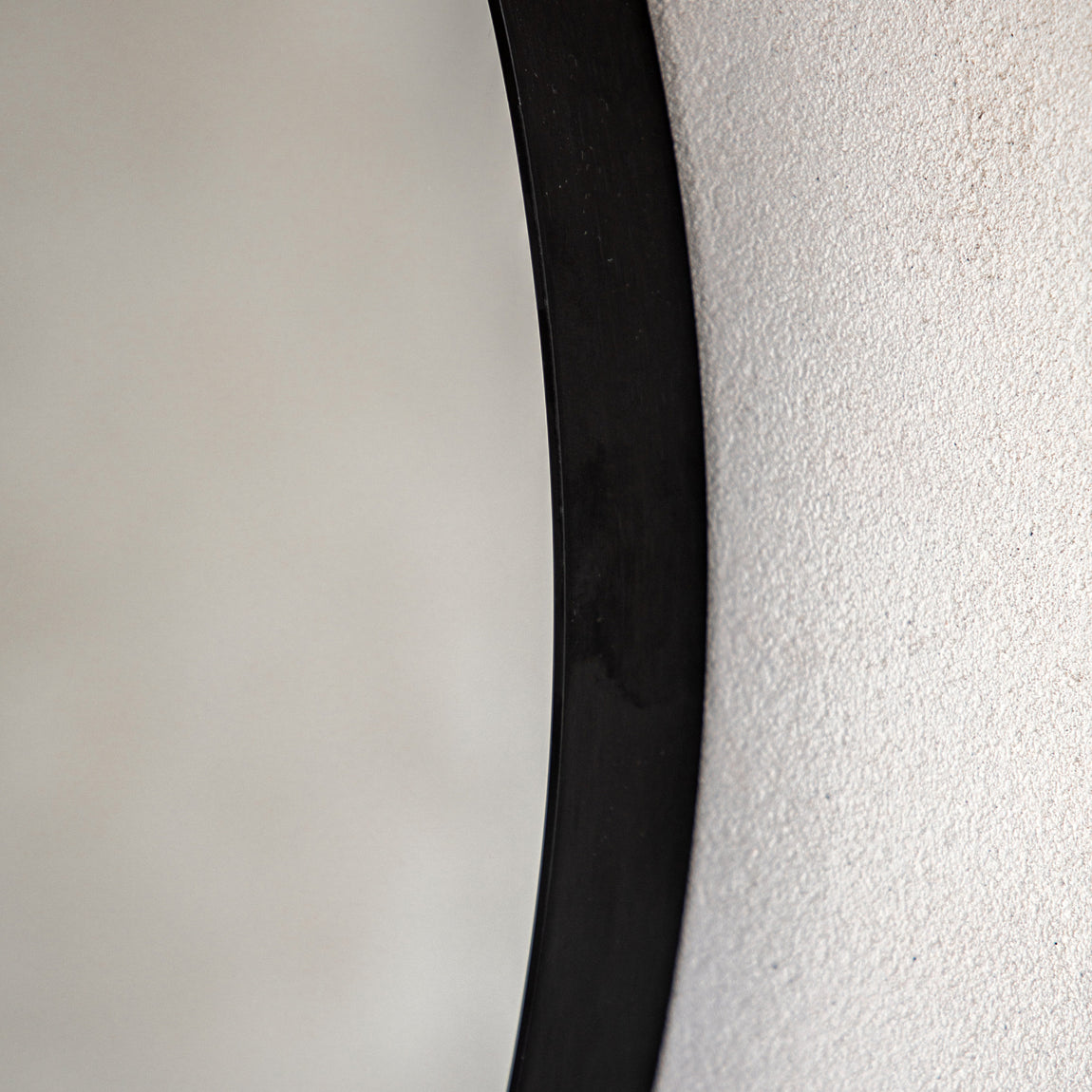 Holworth 60cm x 60cm Round Mirror Black