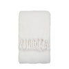 Plain 130cm x 170cm Fringe Teddy Throw Natural