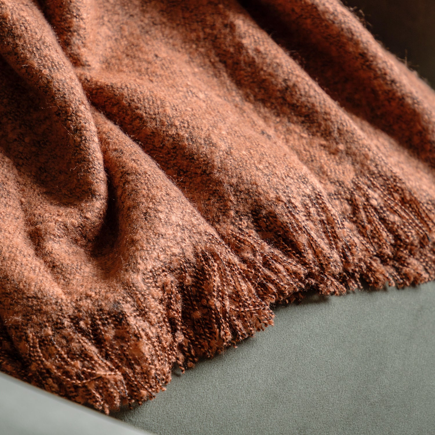 Melange 130cm x 150cm Acrylic Throw Rust